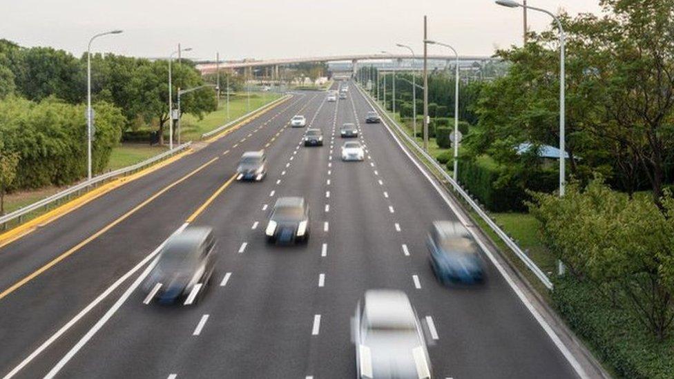 Cars on road