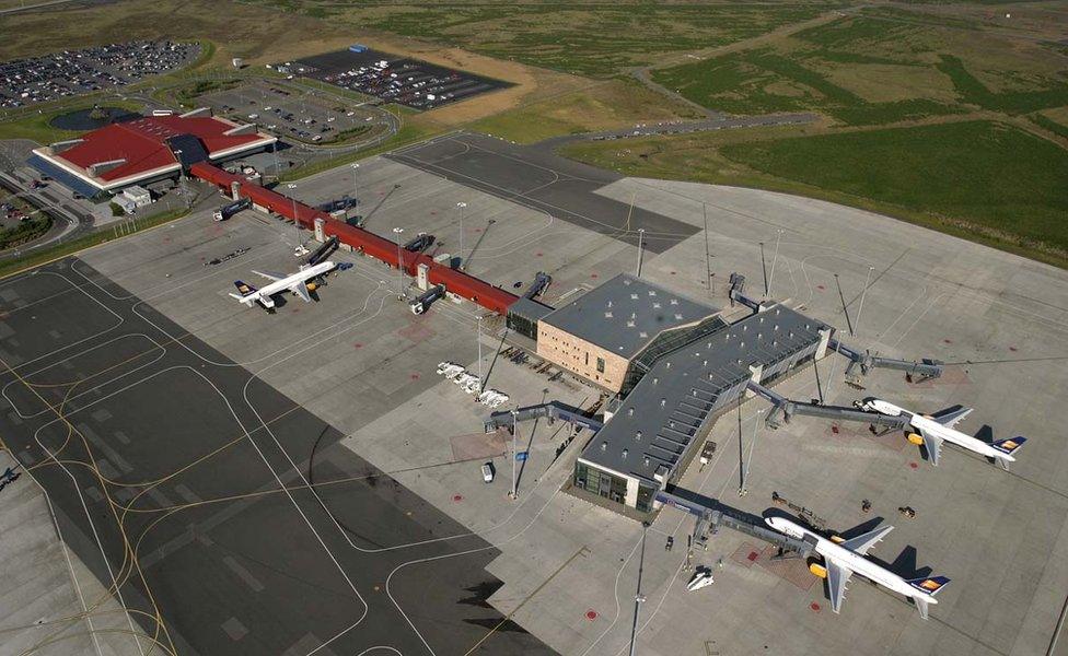 Keflavik airport aerial view