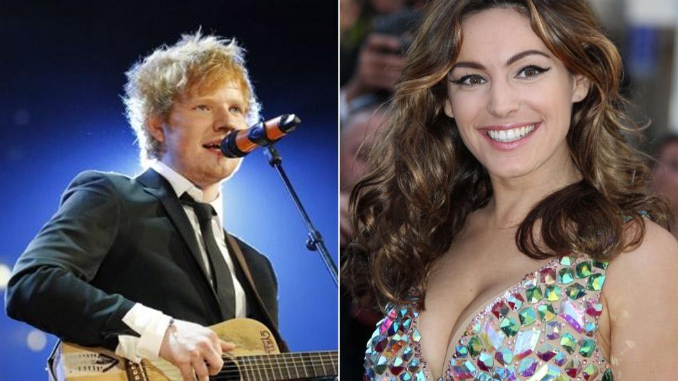 Ed Sheeran and Kelly Brook