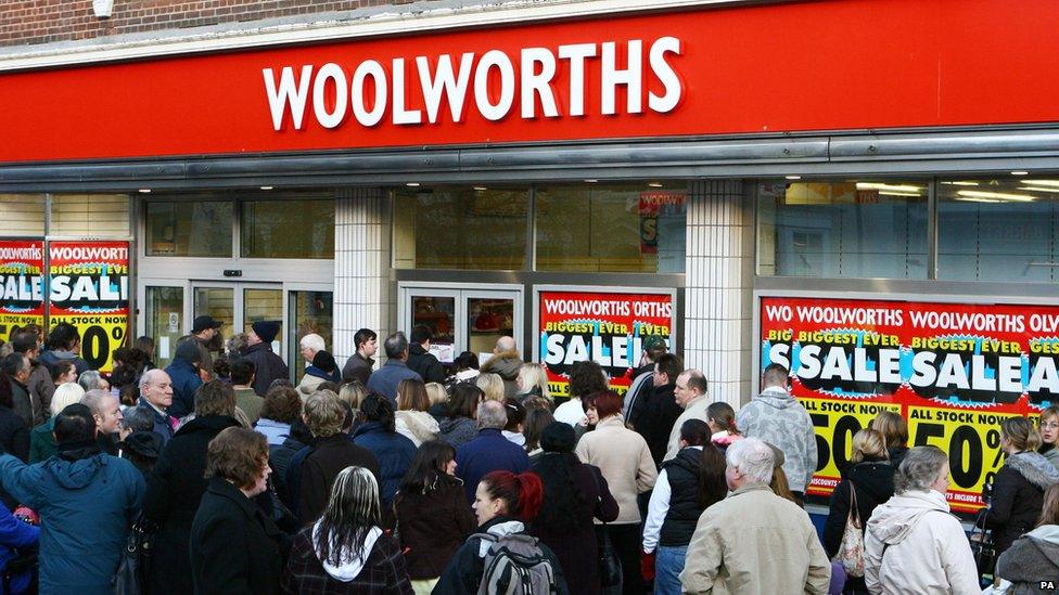 Woolworths went into administration in 2008