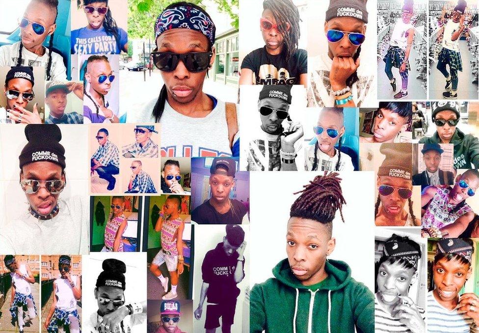 A collage Matovu used to promote himself on social media