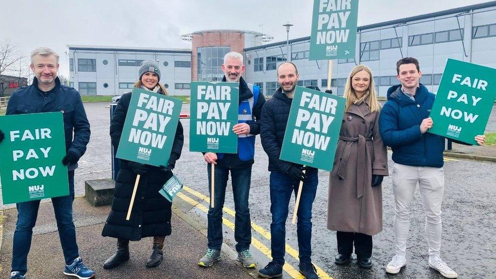 Picket line in Abereen