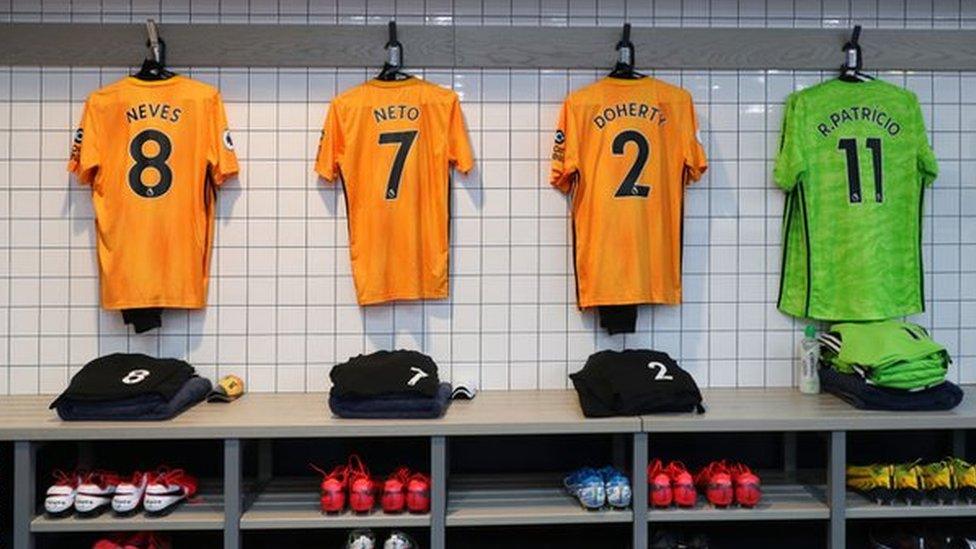 Wolves dressing room