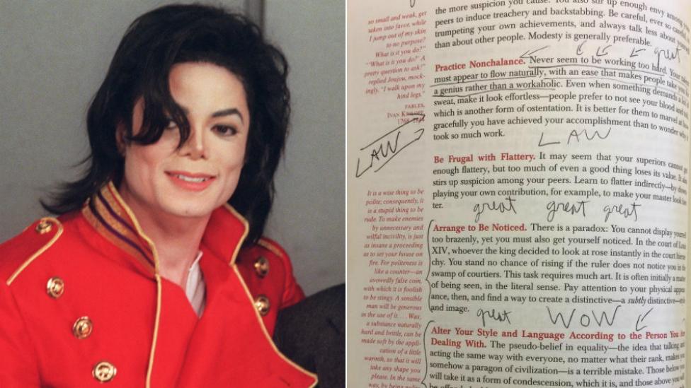 Annotated book belonging to Michael Jackson