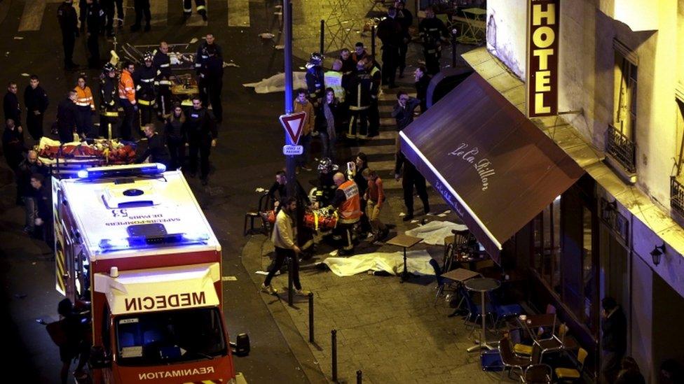 Photo of one of the restaurants targeted by gunmen during the Paris attacks