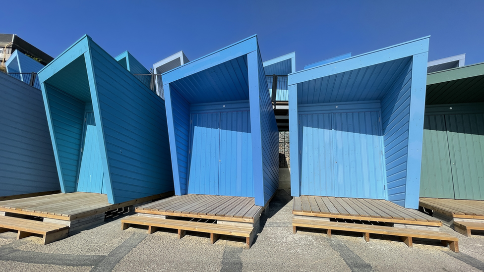 Lowestoft beach huts