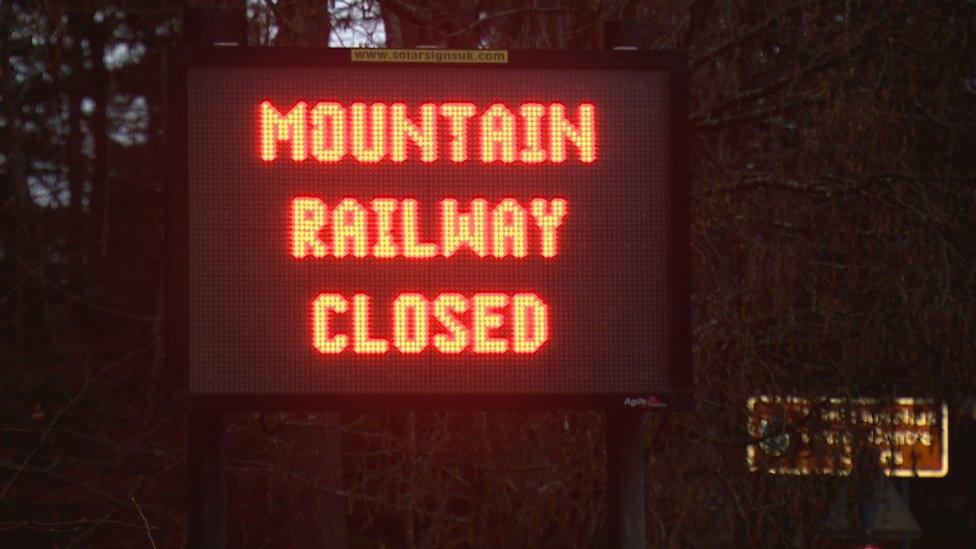 Electronic sign for CairnGorm Mountain