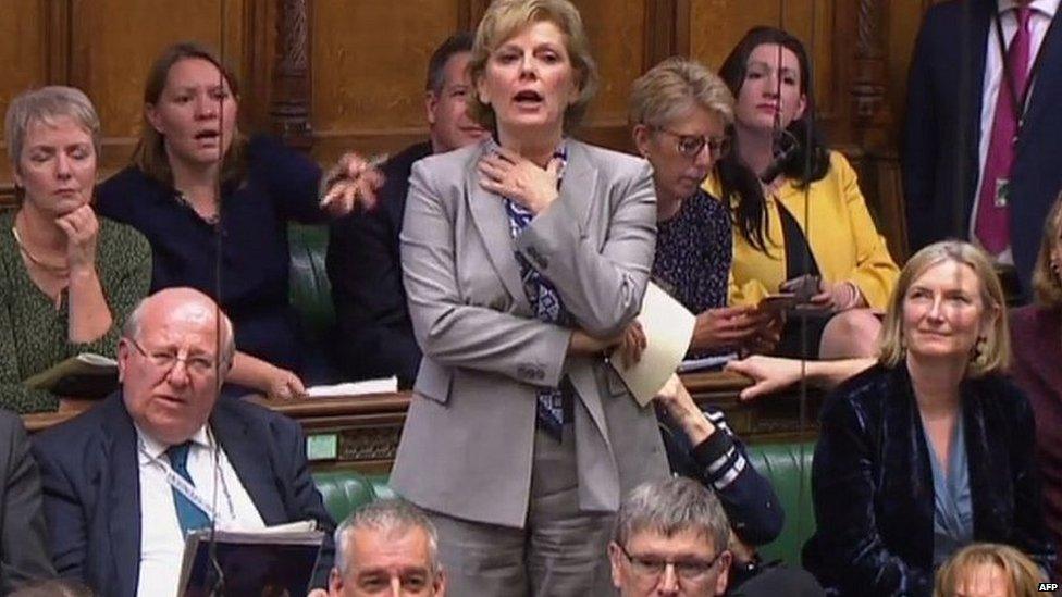 Anna Soubry, flanked by other members of The Independent Group