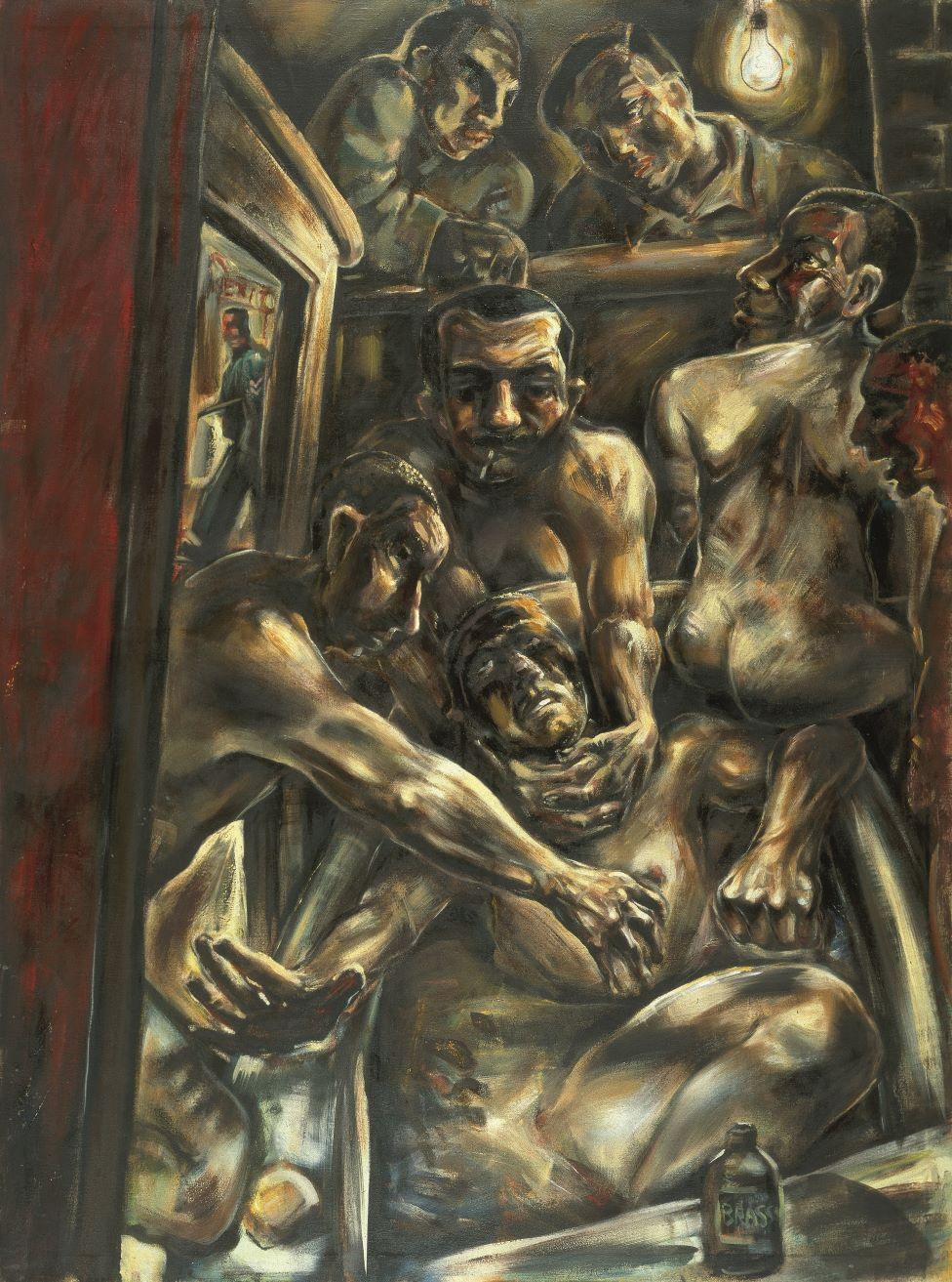 Regimental Bath; 1985; oil on canvas; 185 x 138cm; City Art Centre, Edinburgh Museums and Galleries; © the artist; photograph Antonia Reeve