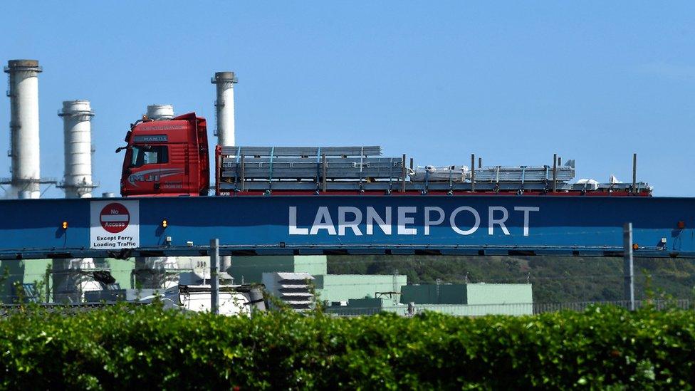 Lorry at Larne Port