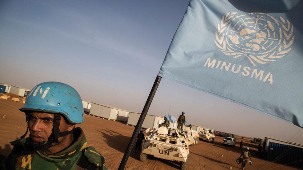 A Minusma soldier in Mali