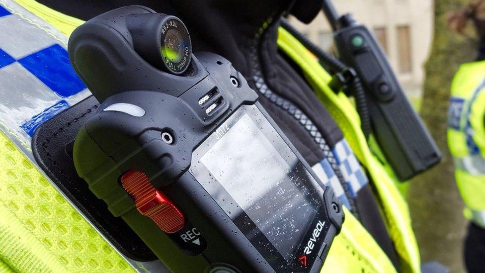 Police wearing body-worn camera