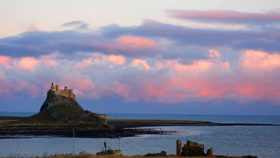 Lindisfarne Castle on Holy Island in Northumberland