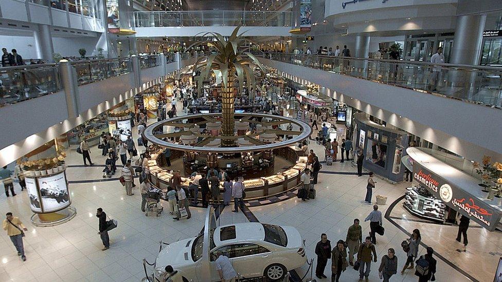 passengers at Dubai Airport