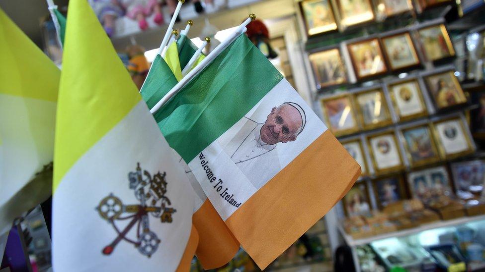 Merchandise marking the papal visit to Ireland has been selling like hotcakes