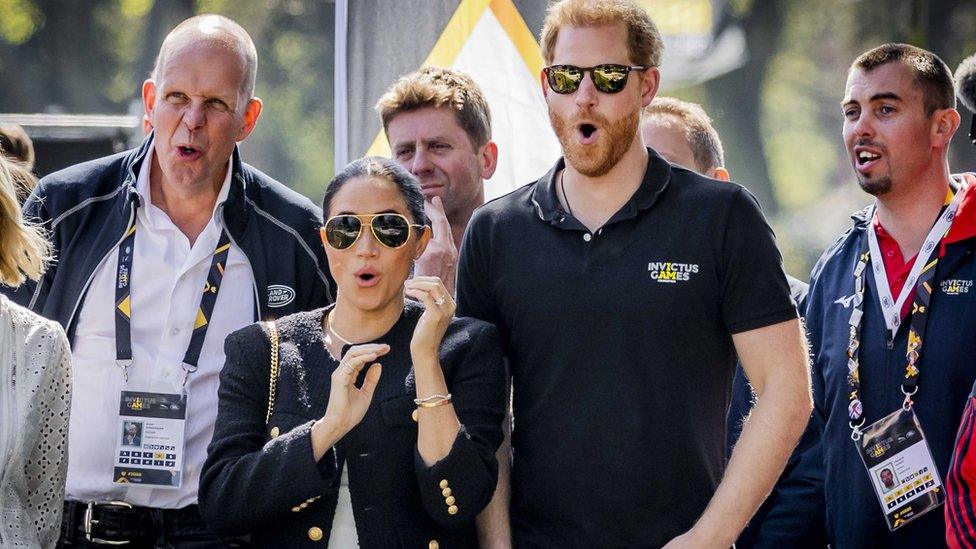 The duke and duchess arrived in the Zuiderpark in The Hague at lunchtime