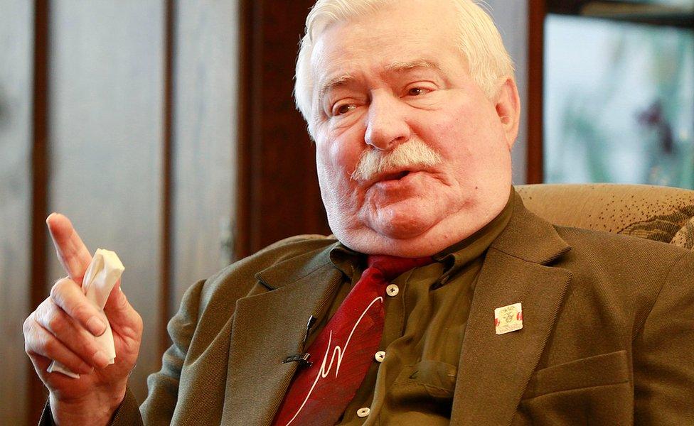 Poland’s former president and legendary Solidarity freedom movement founder Lech Walesa - April 2016