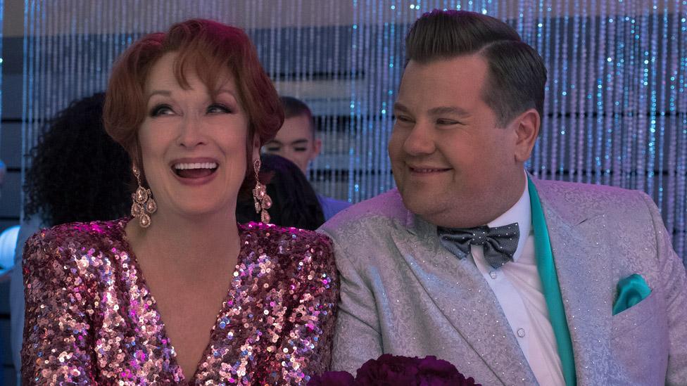 Meryl Streep and James Corden in The Prom