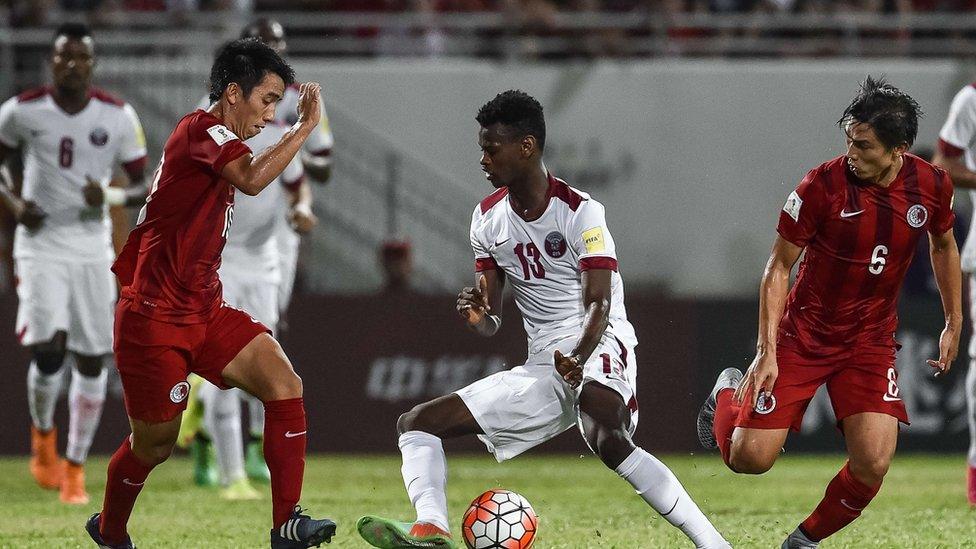 Qatar-Hong Kong football match on 8 September