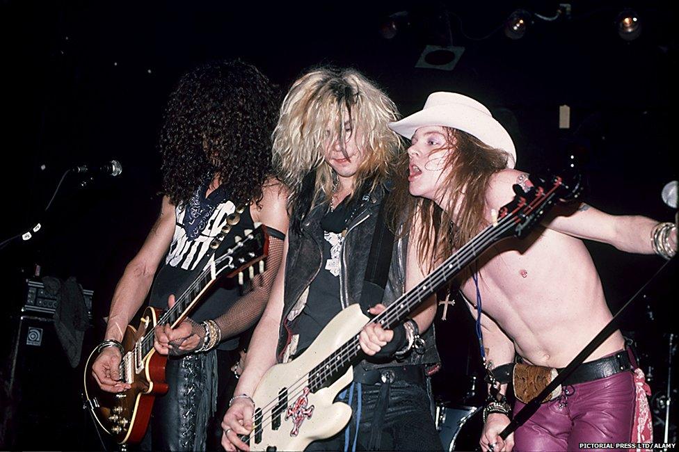 Slash, Duff McKagan and Axl Rose