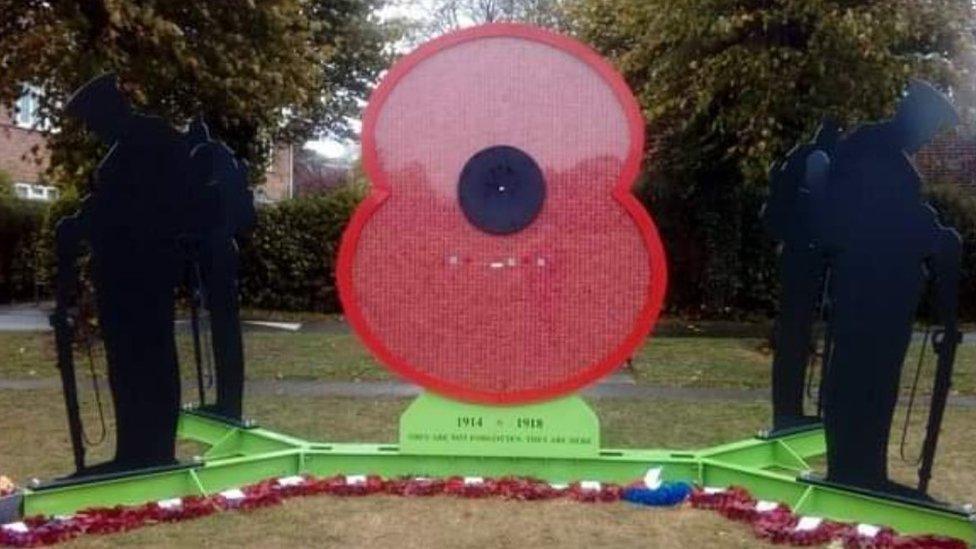 The Poppy of Honour on temporary display in Somerset