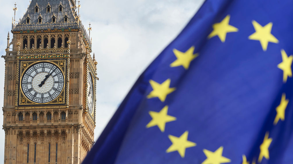 Big Ben and an EU flag