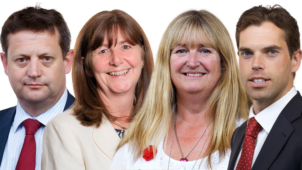 Alun Davies, Lesley Griffiths, Julie James and Ken Skates