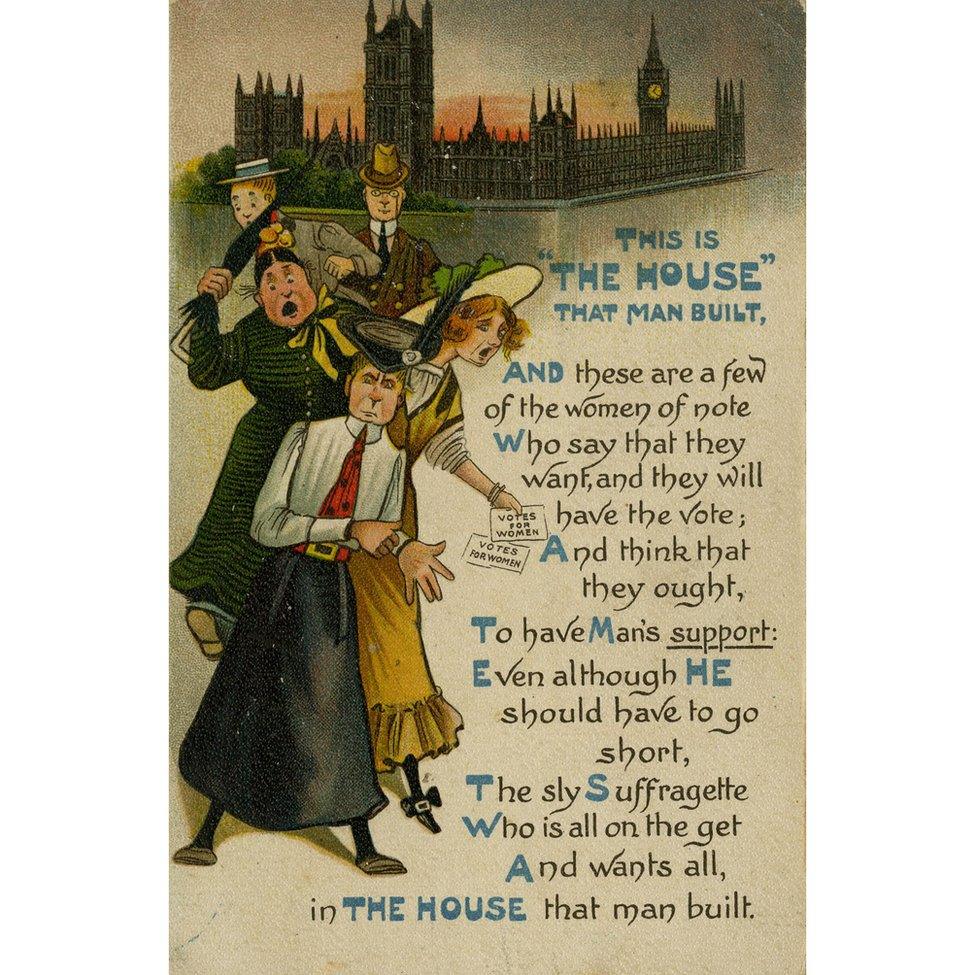 Anti-suffragette postcard