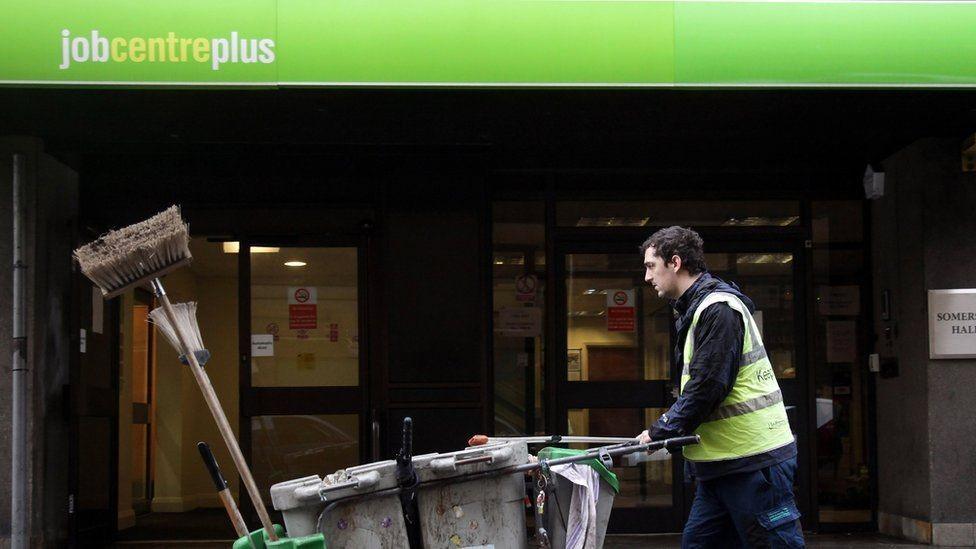 Road sweeper passing job centre