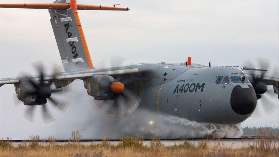 Airbus A400M ingesting water