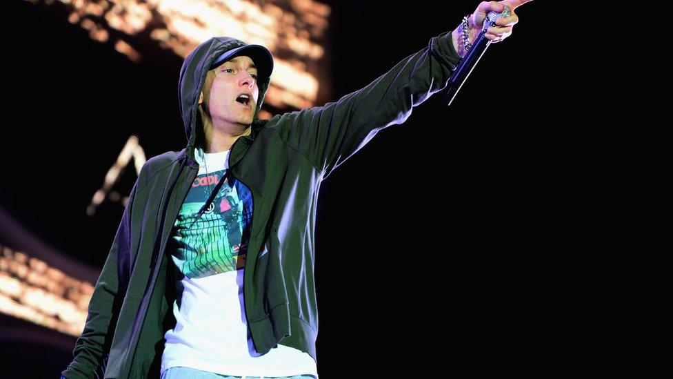 Eminem on stage