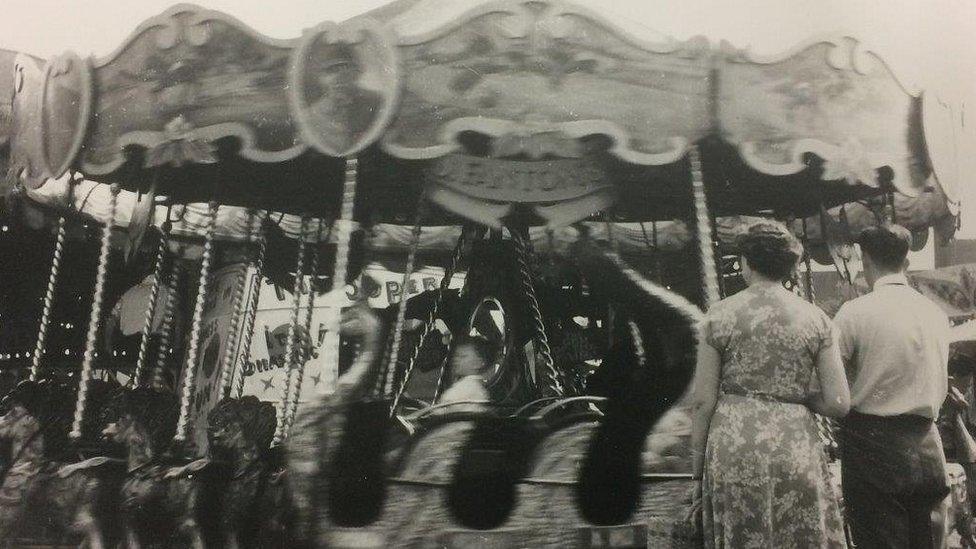 Merry-go-round when in use