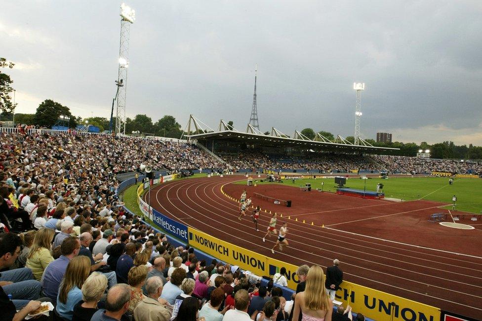 Crystal Palace athletics stadium in August 2002