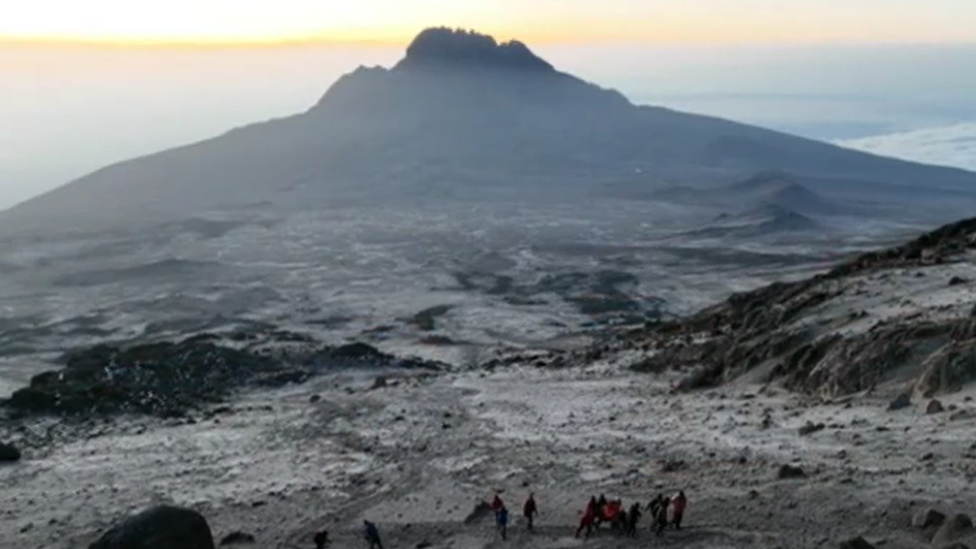 Ascending Mount Kilimanjaro