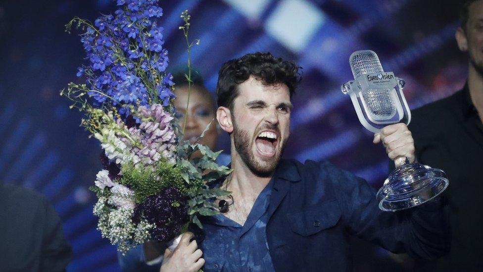 Duncan Laurence winning for The Netherlands