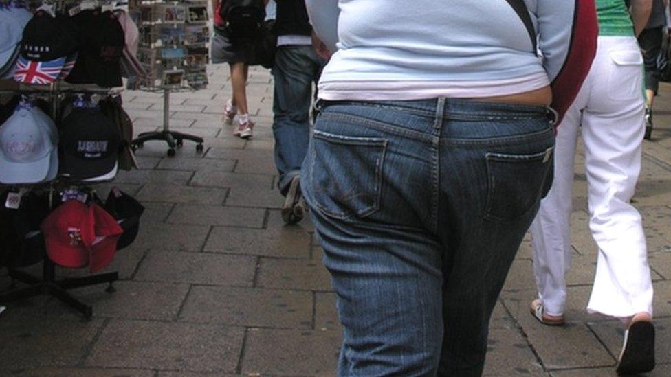 A woman walking in street