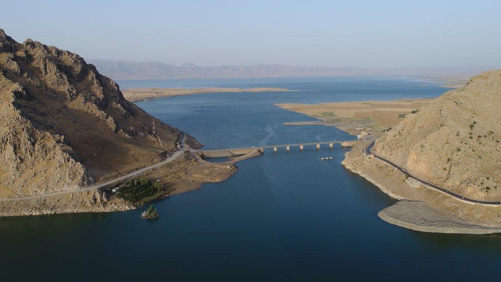 Aerial view of Darband-i Rania