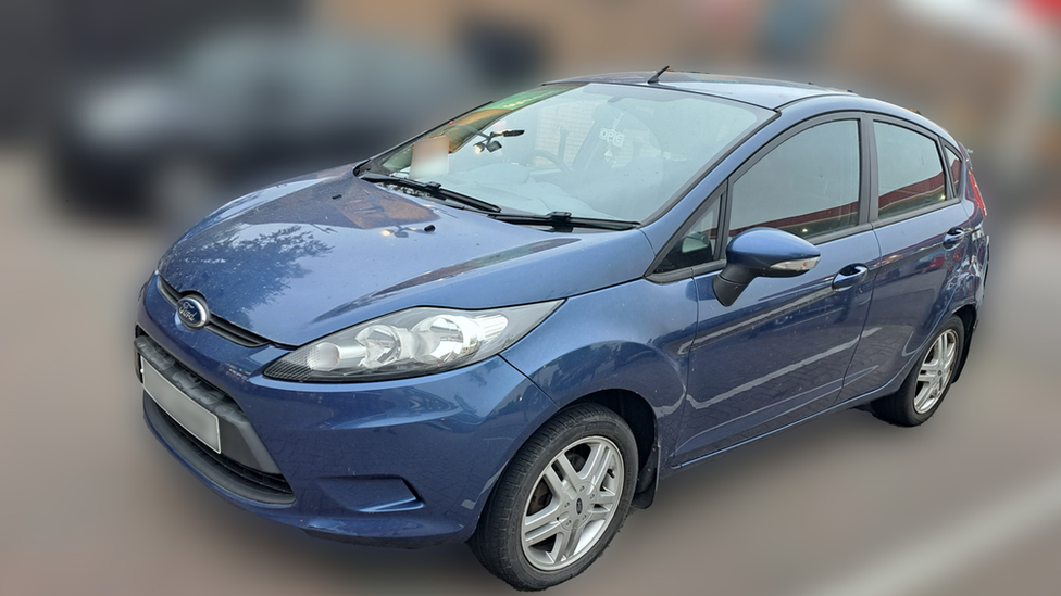 Blue Ford Fiesta