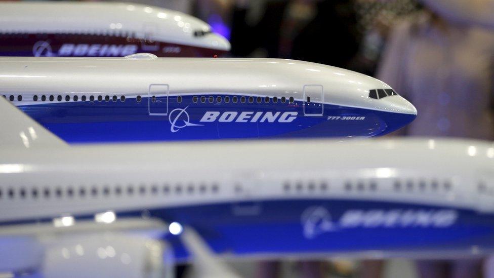 model Boeing planes