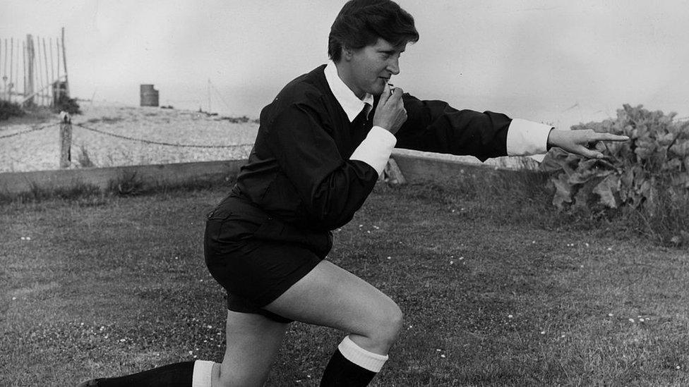 Mrs Terry Clark - first female referee.