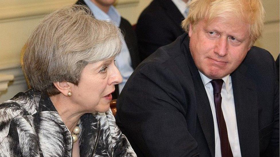 Theresa May and Boris Johnson