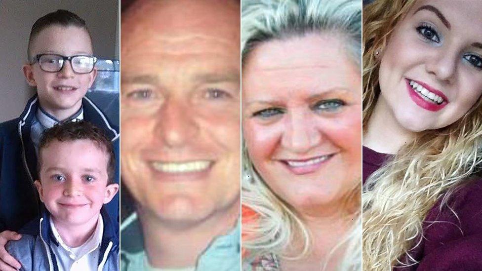 The five victims of the drowning tragedy