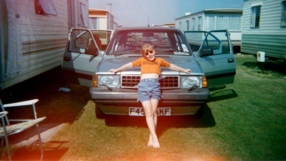 Catherine Cameron and car