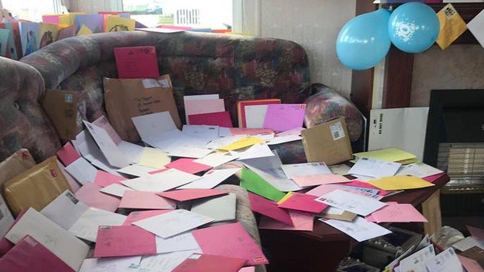 flood of birthday cards