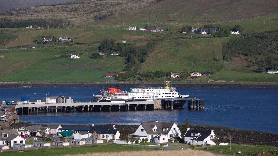 CalMac ferry at Uig