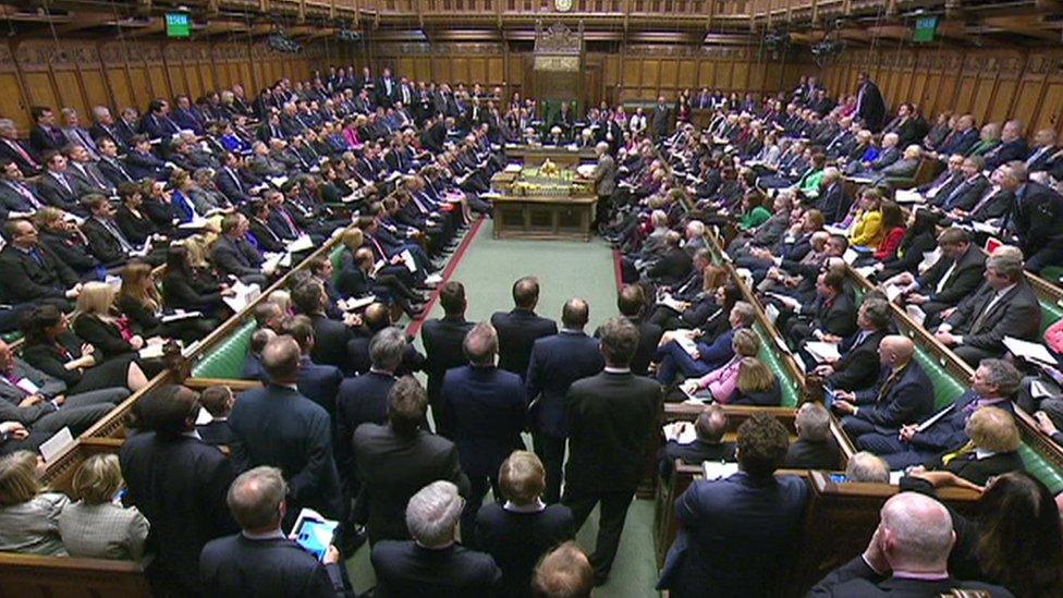 Commons chamber at PMQs