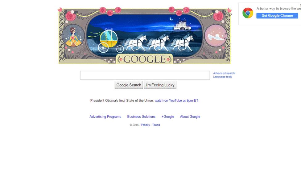 Google homepage