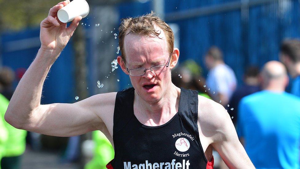 This runner in a Magherafelt Harriers vest soaked up the atmosphere