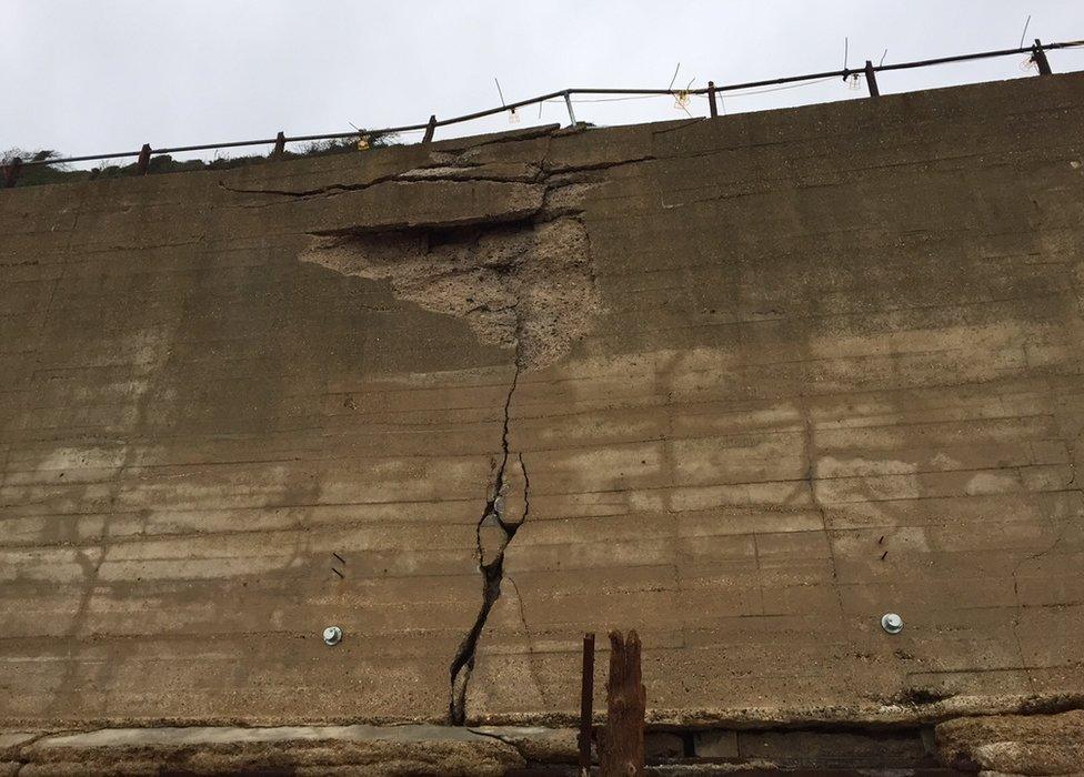 Trackside damage at Dover