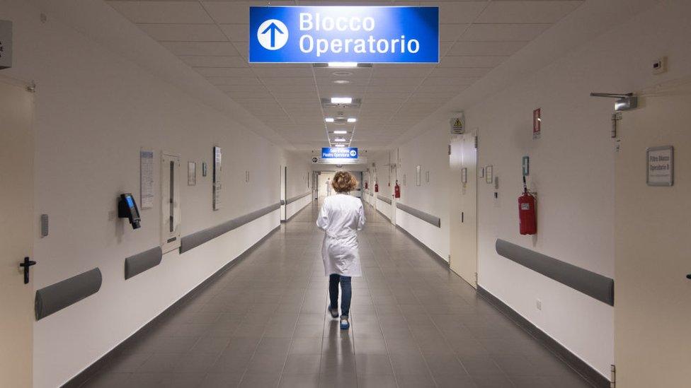 Corridor in a Venice hospital